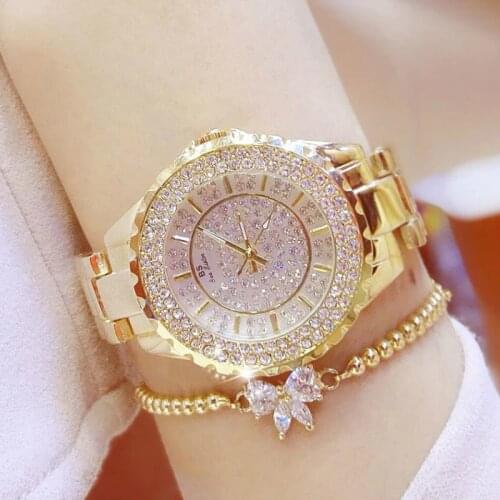 Women Bracelet Watches Luxury Brand Diamond Quartz Ladies Gold Watch Stainless Steel Clock Dress Watch women relogio feminino