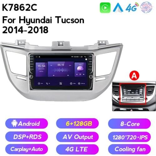 DSP RDS 4G LTE Android 11 Car Multimedia Player For Hyundai Tucson IX35 2014 2015 2016 2017 2018 Carplay Auto Radio WIFI BT SWC