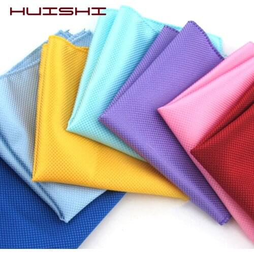 HUISHI Adut Pocket Square Handkerchief Solid Color Vintage Men Suit Handkerchief Breast Scarf Business Chest Towel Suit Napkin