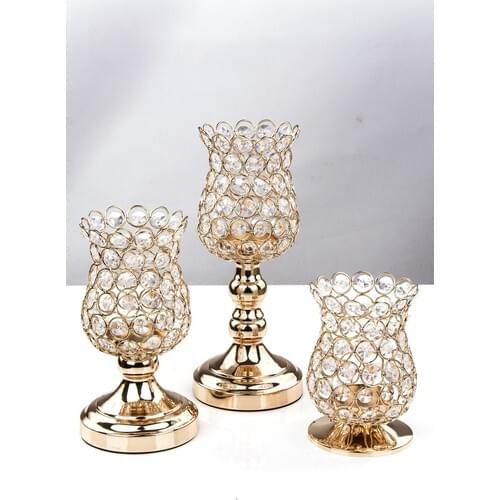 Mukko Home Decorative Crystal Candlesticks