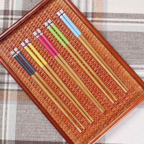 Visual Touch Asian Japanese Style Colorful Cute Panda Pattern Chopsticks Set Gift 5 Pairs/Lot Tableware Dinnerware