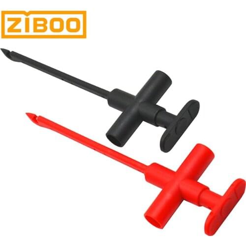 ZIBOO ZB-L20 Insulation Piercing Clip Set,Puncture Probe Wire-Piercing Test Clip,Automotive Test Lead Kit Auto,4mm Banana Plugs