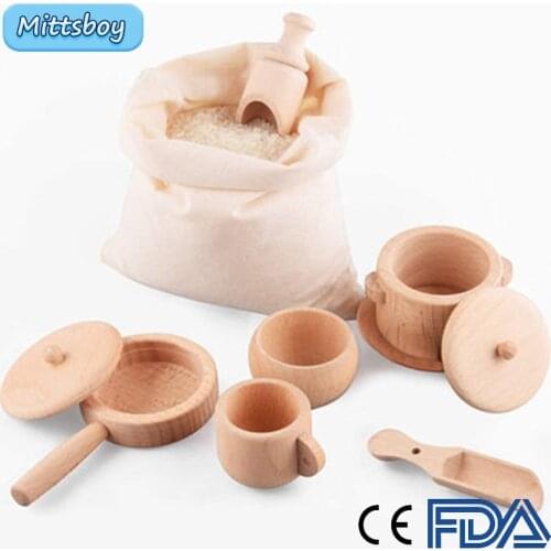 Montessori Educational Wooden toy 3D No Paint Food Wooden Sensory Inertial car trolley Training Early Intellectual Learning Toys