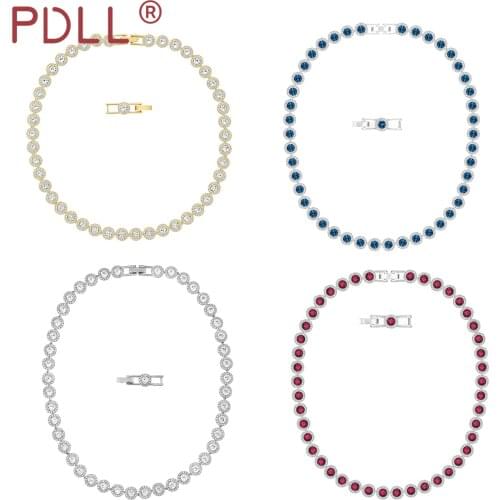PDL Fashion Jewelry SWA New ANGELIC NECKLACE Charming Round Decoration Golden Necklace Women Trend Romantic Luxury Jewelry Gifts