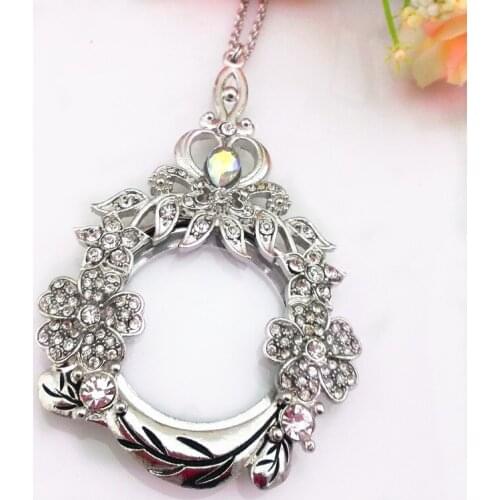Portable Pendant Decorative Gift Newspaper Magnifying Glass Loupe Pocket Creative Present Fashion Necklace Reading Magnifier 2x