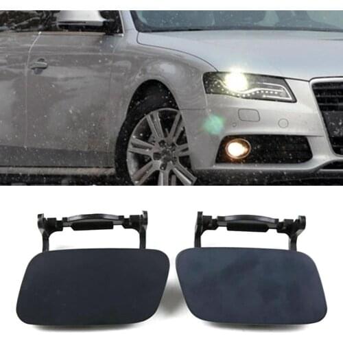 80% Hot Sell 1 Pair Left Right Headlight Washer Jet Cover Spray Nozzle Caps 8K0955275C 8K0955276C for Audi A4 B8