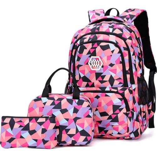 Fashion Girl School Bags For Teenagers backpack set women shoulder waterproof travel bags 3 Pcs/Set rucksack mochila knapsack