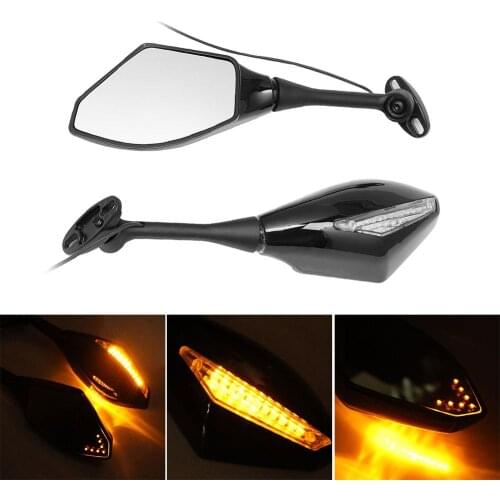 Motorcycle LED Turn Signals Rearview Sport Bike Side Mirrors For Honda CBR1000RR CBR300R CBR500R CBR250R CBR600 CBR900