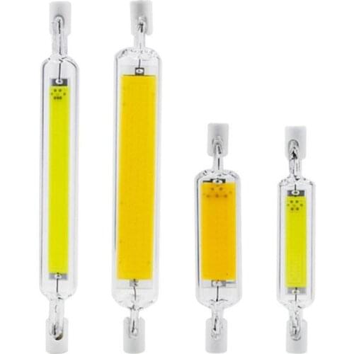 LED R7S COB Glass Tube Bulb 78MM 15W 20W 25W 118MM 30W -50W R7S Corn Lamp Replace Halogen Light 100W 150W AC 220V 110V Lampadas