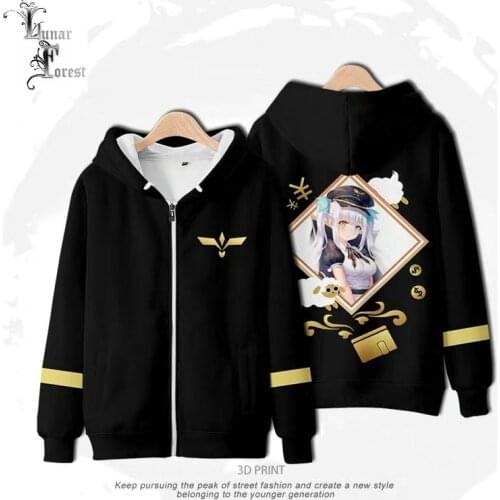 VTuber Kagura Mea 3D Printing Men/Women Autumn Fashion Zipper Hoodies Sweatshirt Long Sleeves Pollover Plus Size