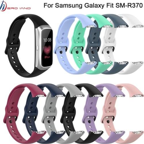 High Quality Silicone Bracelet Loop back Strap For Samsung Galaxy Fit SM-R370 Multicolor Silicone Watch Band Straps