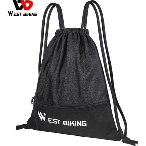 WEST BIKING Men Backpack Drawstring Bags for Basketball Football Storage Net Pocket Gym Mountaineering Travel Running Sports Bag