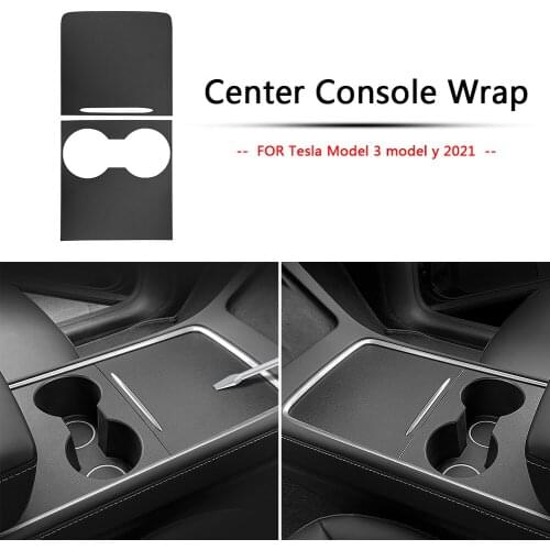 ABS Plastic Center Console Wrap Protector Cover Center Console Wrap Kit Sticker Protector for Tesla Model 3 Model Y 2021