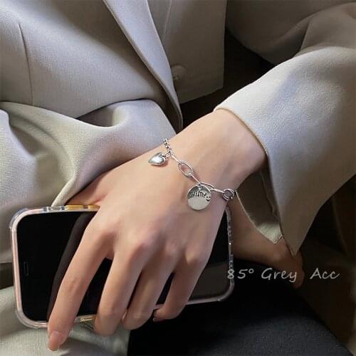 INS cold wind round brand love bracelet female minority design hip-hop punk style personality tank chain lovers bracelet