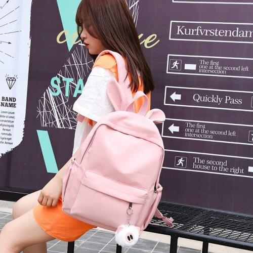 Woman Waterproof Candy colors Backpack Travel Casual Shoulder Bags School Bags For Teenage Girl Womens Bagpack Cute Rucksack