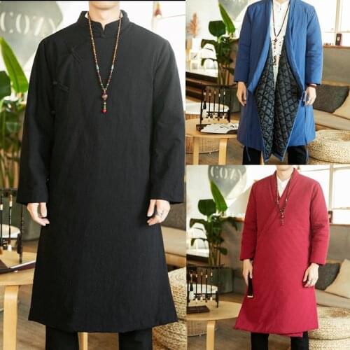 Winter warm wushu martial arts tai chi gown clothing outfit Wing Chun suits taoist kung fu robe uniforms red/blue/black