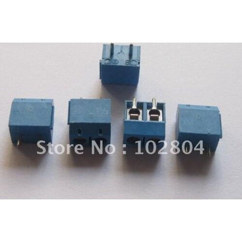2pin 5.08mm Screw Terminal Block Blue Connector 500 Pcs Per Lot HIGN Quality HOT Sale