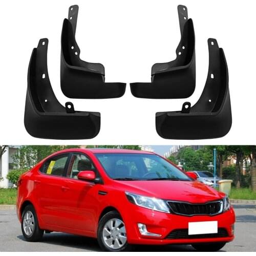 Car Front Rear Fender Mud Flaps Deluxe Molded Splash Guards 4Pcs For KIA RIO K2 Sedan 2012 2013 2014 2015 2016 2017