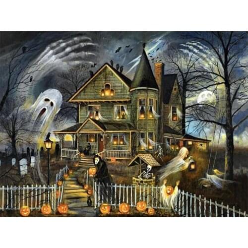 Diamond Painting Cross Stitch Cartoon Serise Handicraft 5D Full Square Drill Diamond Mosaic Halloween Needlework Wall Art DIY