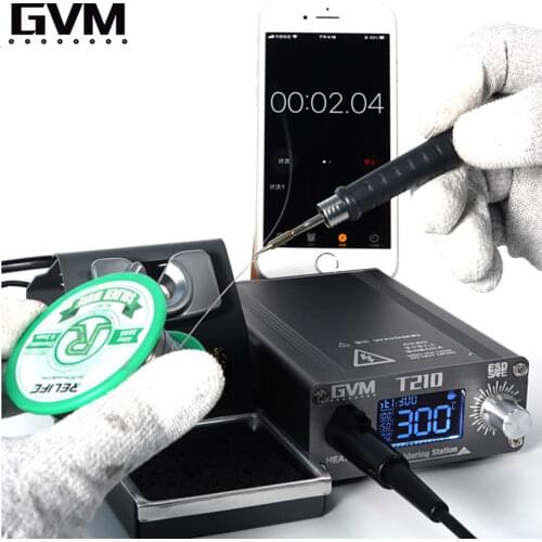 GVM T210 Rapid Warming Automatic Sleep 2S Melting Tin Professional Mobile Phone Repair Constant Temperature Soldering Station