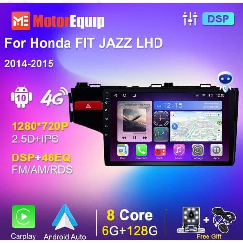 Autoradio For Honda FIT JAZZ LHD 2014 2015 Car Radio Multimedia Player Stereo Navigation DVD GPS No 2 din Carplay Audio for Cars