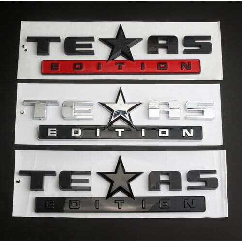 1Pcs 3D TEXAS EDITION Emblem Sticker For Chevy Silverado GMC Sierra Truck 3D ABS Emblem Badge Car Side Wing Auto Car Stickers