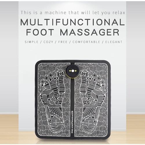 EMS Electricos foot massager electric tens electrodes terapia masajeador pie Mat Circulation Feet Reflexology Deep muscle relax