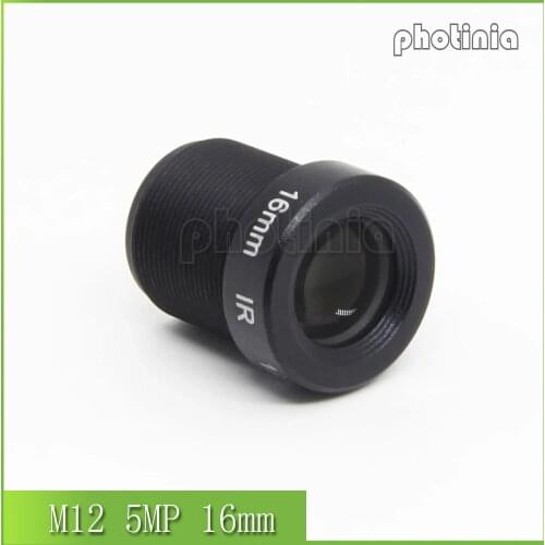 5Megapixel M12 Fixed 1/2 inch 16mm CCTV Lens Long Distance View For 1080P/4MP/5MP