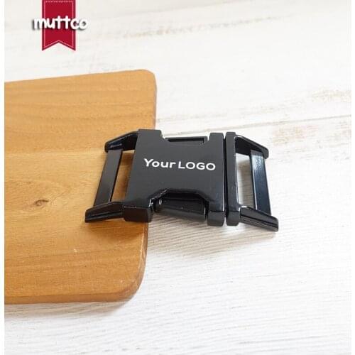 30mm Engraved buckle, We provide laser engraving service customize LOGO plated metal buckle for diy dog collar accessory DCK-30H