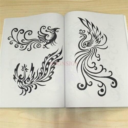 Chinese Totem Tattoo Book Manuscript Pattern Atlas Album Practical Small Embroidered Drawing Material Equipment Supplies Tatoo