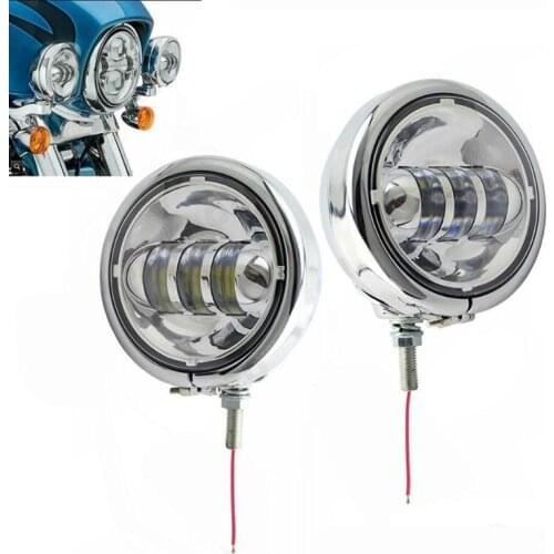 Pair 30W 4-1/2" 4.5"Inch LED Motorcycle Fog Passing Light Kit Work Driving Auxiliary Lamps for Motorcycles