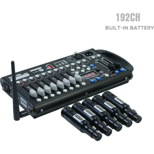 NEW 192 DMX Controller Built-in Battery Wireless DMX Receiver DJ Equipment For LED Par Moving Head Spotlights DJ Controlle