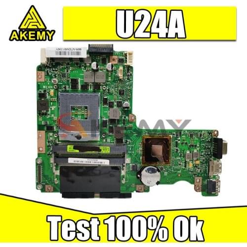U24E mainboard REV2.0 For ASUS U24 P24E U24E U24A Laptop motherboard HM65 DDR3 MAIN BOARD 100% Tested