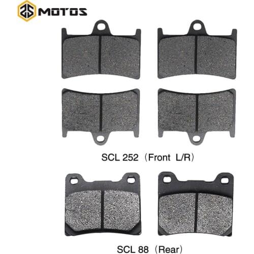 ZS MOTOS 6 Pieces Semi-Metal For Yamaha XJR1300 1999 2000 2001 Motorcycle Motocross Front Brake Pads and Rear Brake Pads Set