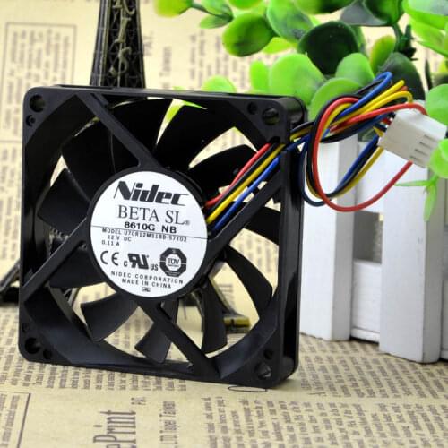 Nidec 7015 7CM U70R12MS1BB-57T02 12V 0.11A 4 wire silence cooling fan 70X70X15MM