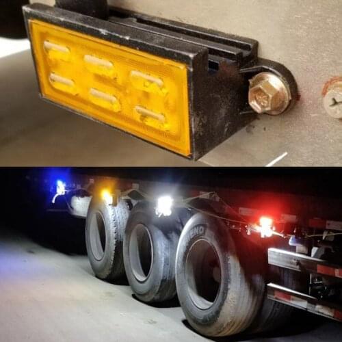 1x 24V Universal LED Clearence Indicator Side Marker Light Double Side Lamp For Truck Trailer Boat Bus Amber Yellow Red White