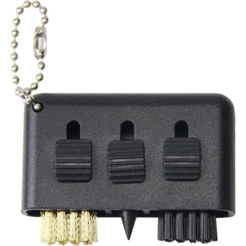 3 In 1 Golf Pocket Sized Clean Brush Groove Putter Shoes Cleaner Shoes Cleaning Brush Golf Club Accessory