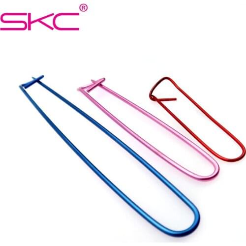 SKC 3pcs/set Aluminum Knitting Needles Clip Craft Knitting Stitch Holders Safety Pins Crochet Hooks Locking Weaving Sewing Tools