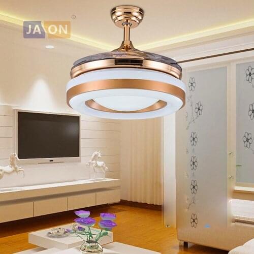 LED Modern Alloy Acryl ABS Gold Ceiling Fan.LED Lamp.LED Light.Ceiling Lights.LED Ceiling Light.For Foyer