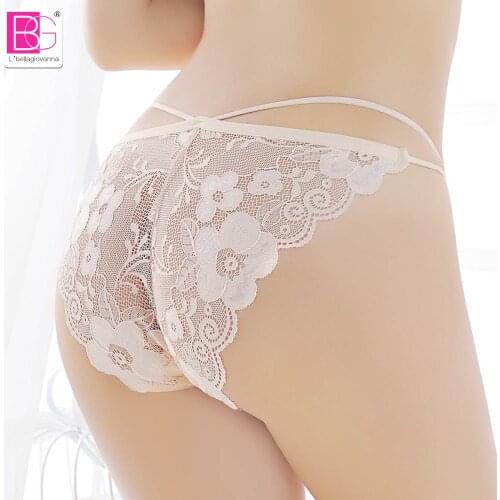 L'bellagiovanna 2018 Fashion Women Bikini Lingerie Female Briefs Seamless Panties Sexy Lace Floral Briefs Girl Underwear 931