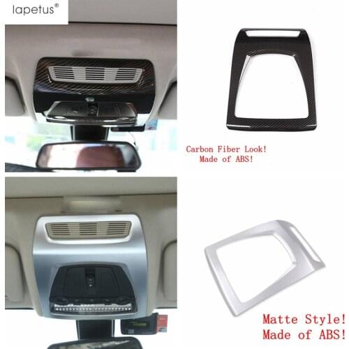 Carbon Fiber Look / Matte Interior For BMW X3 F25 X4 F26 / 5 Series F10 F18 2012 - 2017 Roof Top Reading Lights Lamps Cover Trim
