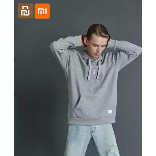 Xiaomi mijia 90 points plus fleece hooded pullover warm sweater embroidered fleece winter sweater 4 colors available