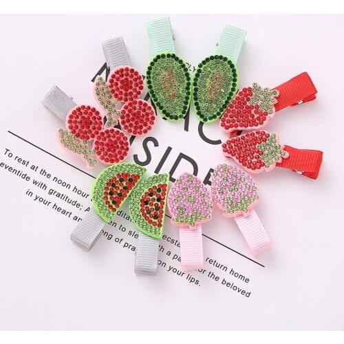 Fruit Hairpin Metal Hair Clips for Girl Hairclip Cute Baby Headband Jelly Hairpins for Child Baby Hair Accessories