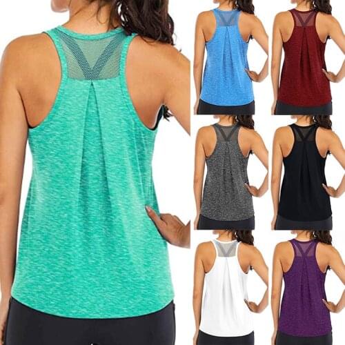 Yoga Vest Women Running Shirts Sleeveless Gym Tank Tops Womens Sportswear Quick Dry Breathable Workout Tank Top Fitness Clothes