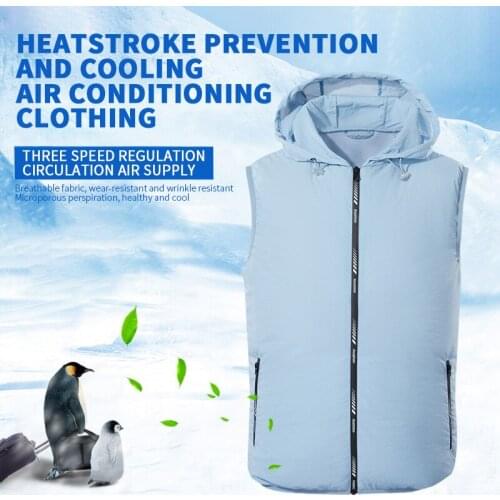 New Summer Fan Equipped Clothing UV Resistant Cooling Vest For Men 5V USB Powered Air Conditioned Coat Summer Sleeveless