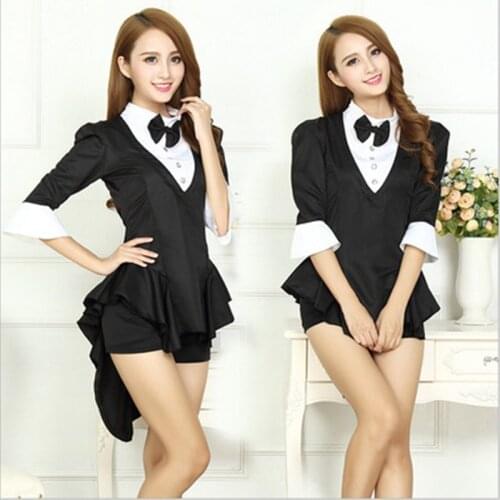 Star Costume DS Costume De Dance Jazz Noir Blanc Couleur Bloc Formelle Dress Smoking Costumes