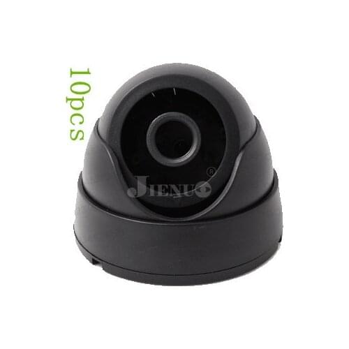 10 pcs/lot Hemisphere Trumpet Conch Black Plastic Security Dome Camera Housing