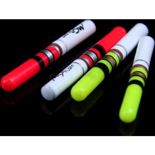 10Pcs Light Sticks Green / Red Work with CR322 Battery Operated LED Luminous Float Night Fishing Tackle B276