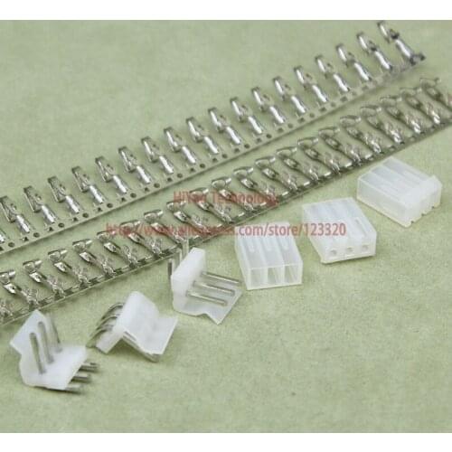 100sets/lot) connector CH3.96 Molex 3.96 3Pin Side Entry Pitch:3.96MM 90 degree Pin Header + Terminal + Housing CH3.96-3PW