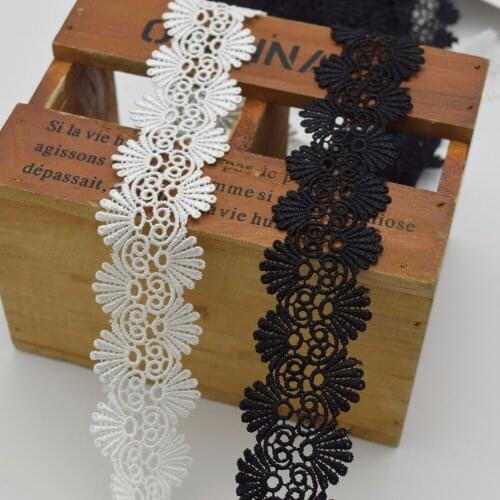 14.5yards Venise Lace trim wedding DIY crafted sewing white and Black 4.5cm TWO colors
